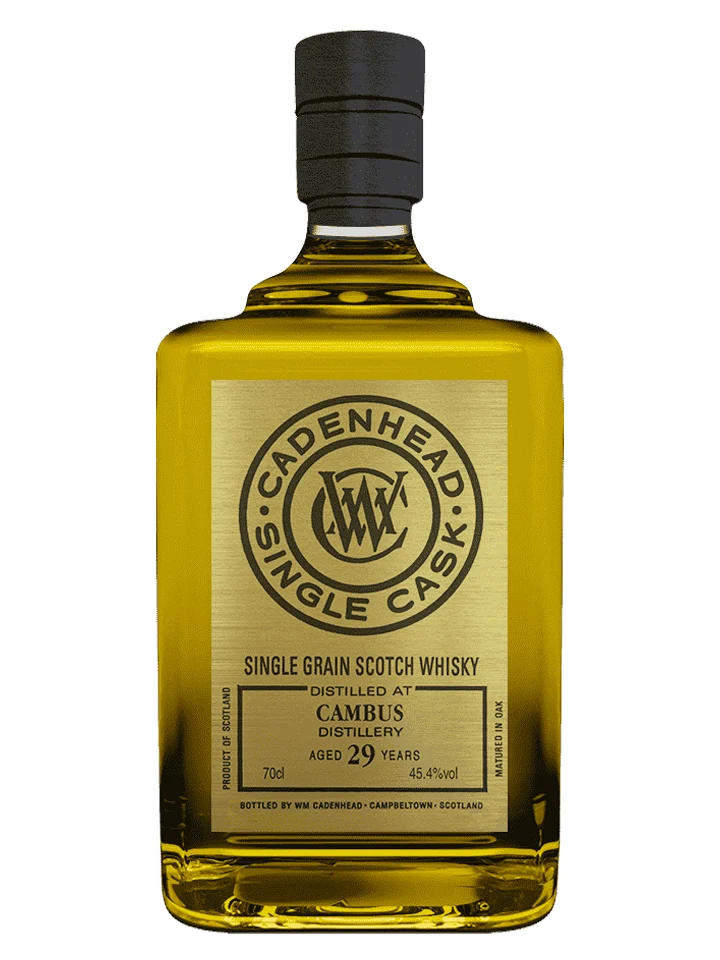 Cambus 1998 29 Year Old Cadenhead Single Cask Single Grain Scotch Whisky 700mL