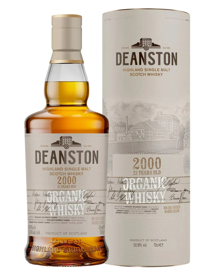 Deanston 21 Year Old Fino Cask Strength Organic Single Malt Scotch Whisky 700mL
