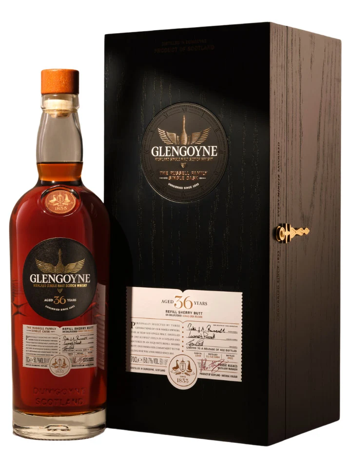 Glengoyne 36 Year Old Russell Family Cask Highland Single Malt Scotch Whisky 700mL