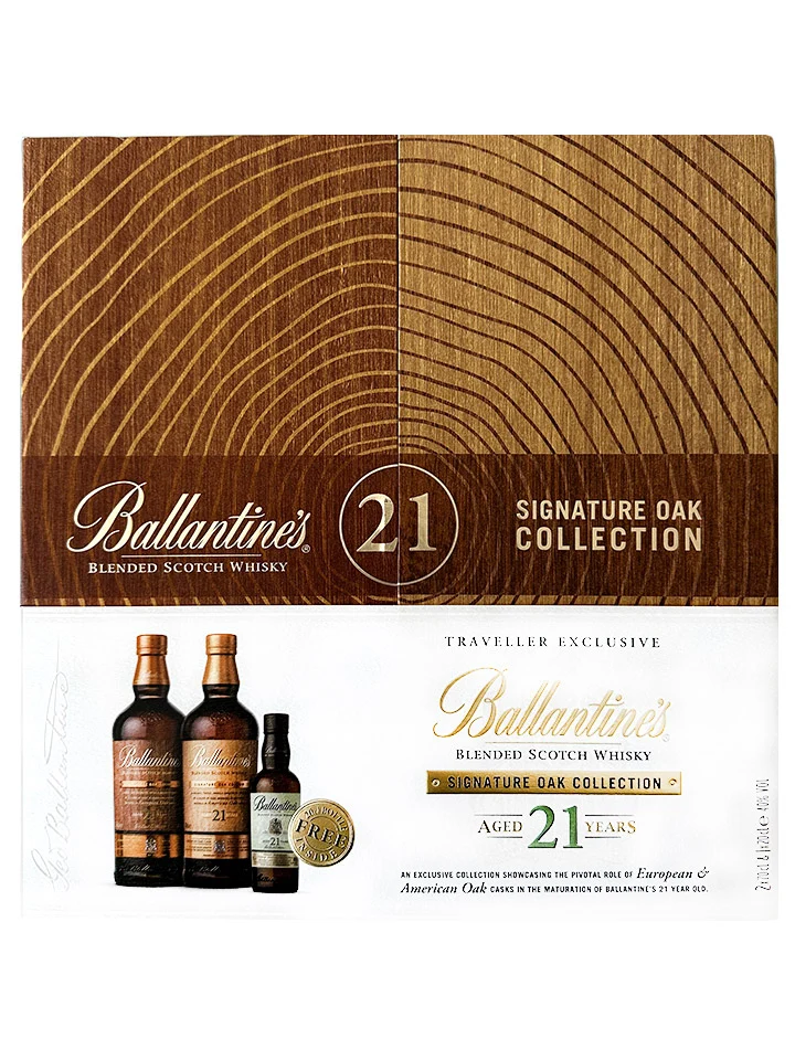 Ballantines 21 Signature Oak Collection Limited Edition Blended Scotch Whisky 2 x 700mL + Bonus 200mL
