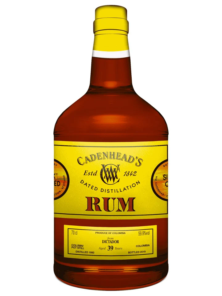 Dictador 1980 39 Year Old Cadenhead Cask Strength Colombian Rum 700mL