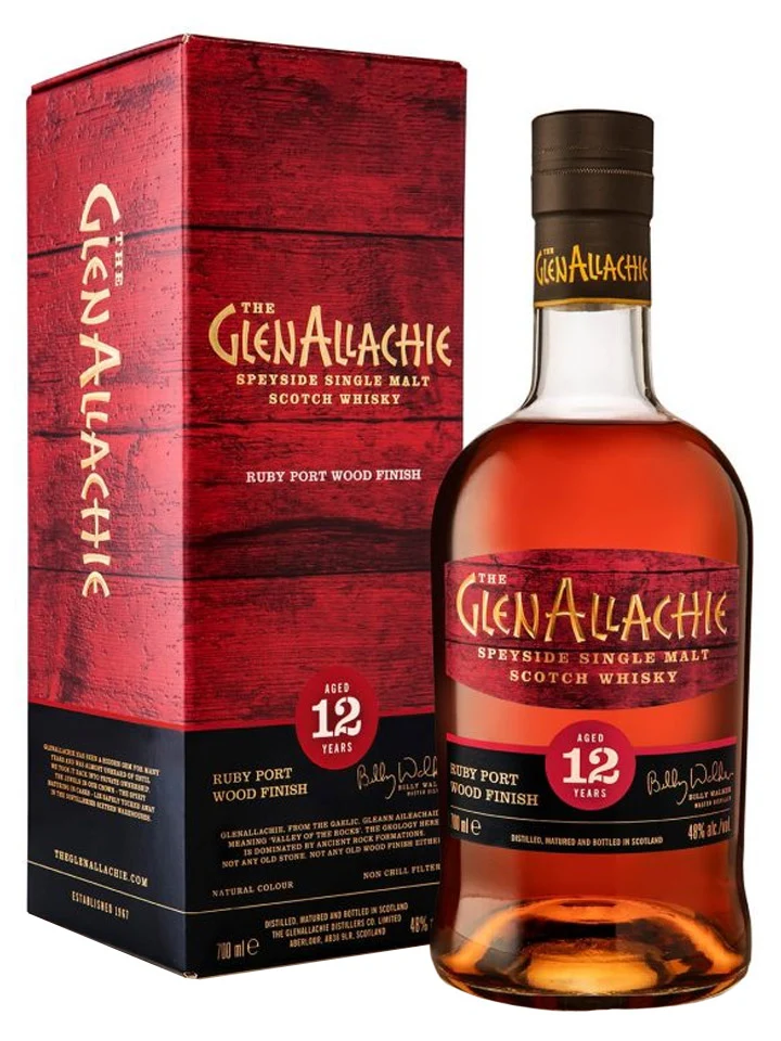 Glenallachie 12 Year Old Ruby Port Wood Finish Single Malt Scotch Whisky 700mL