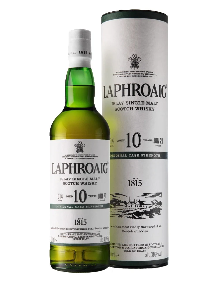 Laphroaig 10 Year Old Cask Strength Batch 014 Single Malt Scotch 700mL
