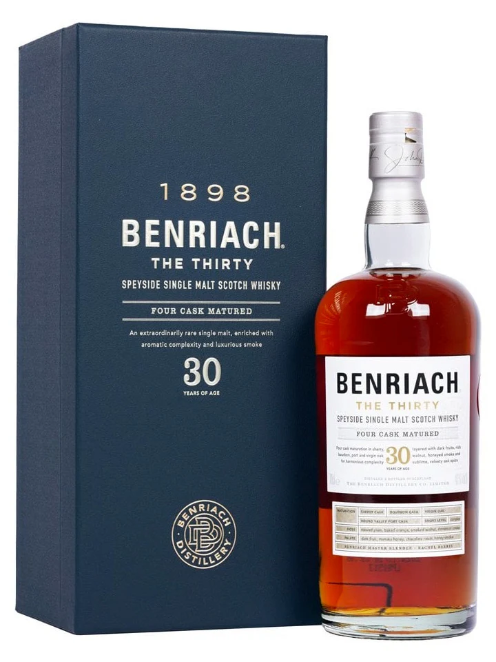 BenRiach 30 Year Old The Thirty Speyside Single Malt Scotch Whisky 700mL