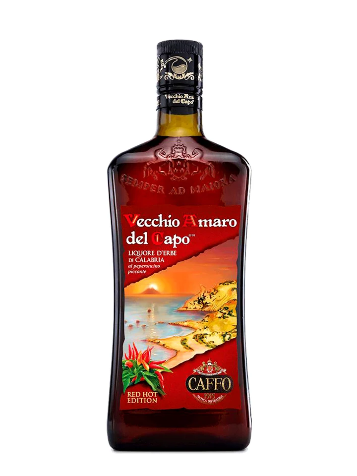 Caffo Vecchio Amaro Del Capo al Peperoncino Piccante Red Hot Edition Herb Liqueur 700mL