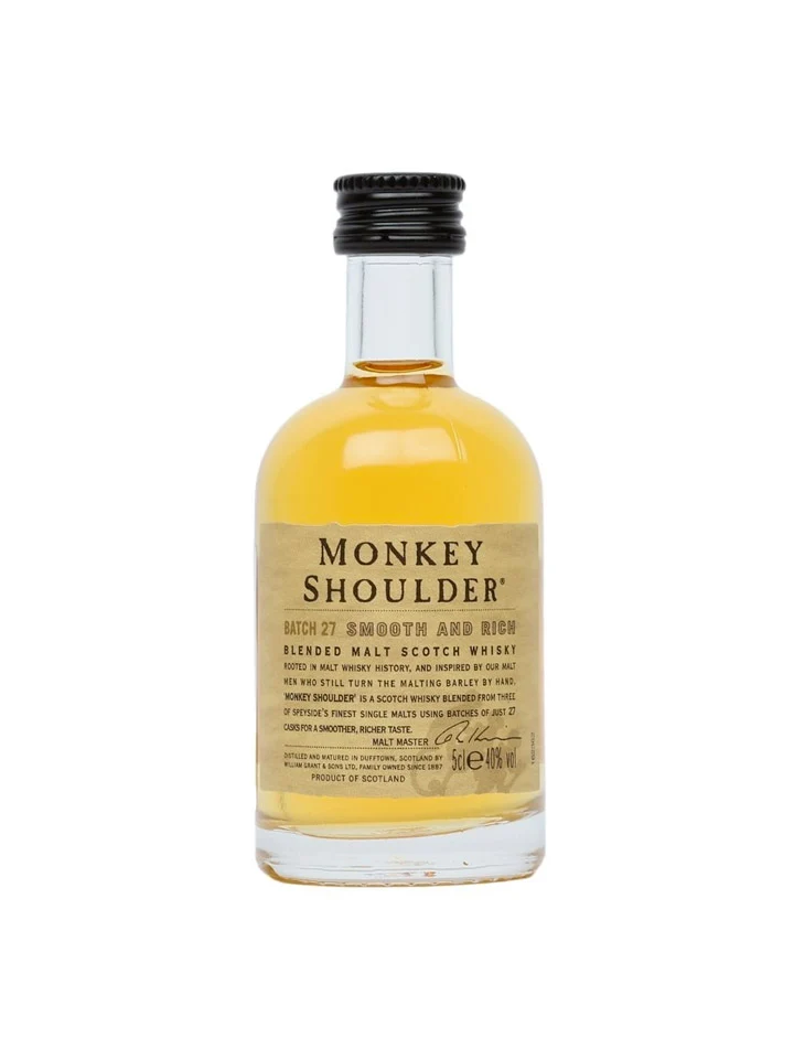 Monkey Shoulder Batch 27 Blended Scotch Whisky Glass Miniature 50mL