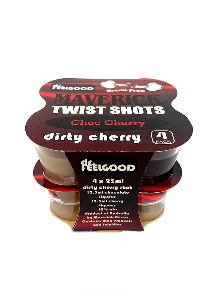 Maverick Dirty Cherry Chocolate & Cherry Liqueur 4 x 25mL Shots