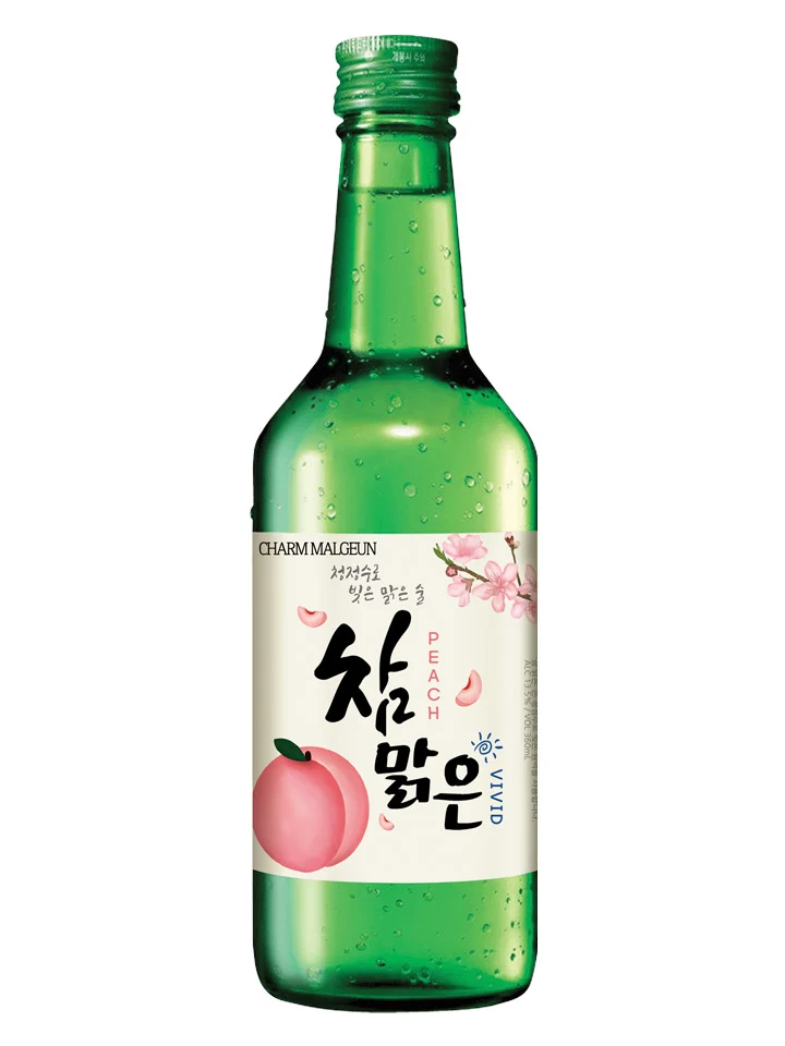 Charm Malgeun Vivid Peach Flavoured Soju 360mL