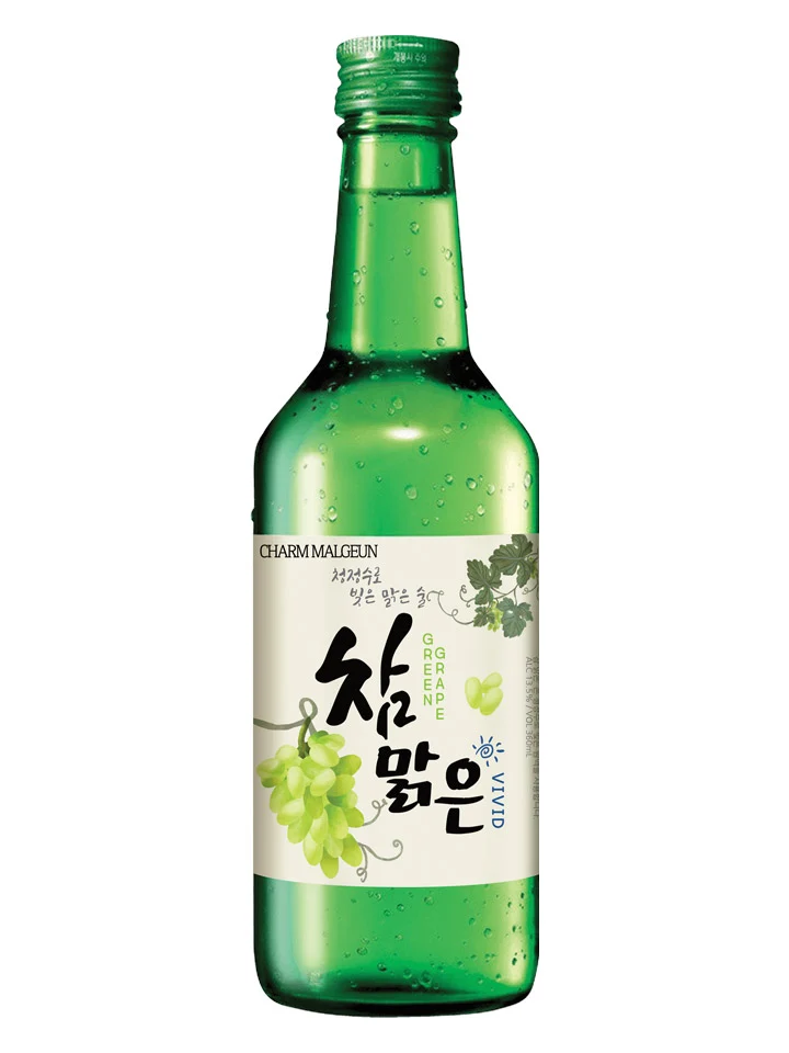 Charm Malgeun Vivid Green Grape Flavoured Soju 360mL