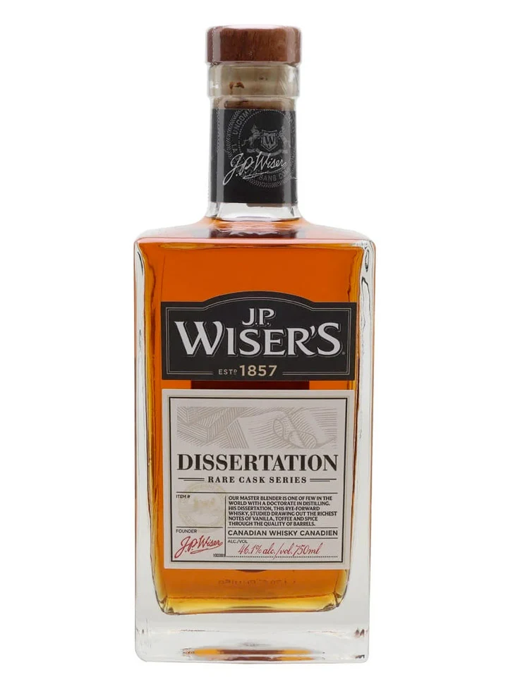J.P Wiser's Rare Cask Series Dissertation Canadian Whisky 750mL