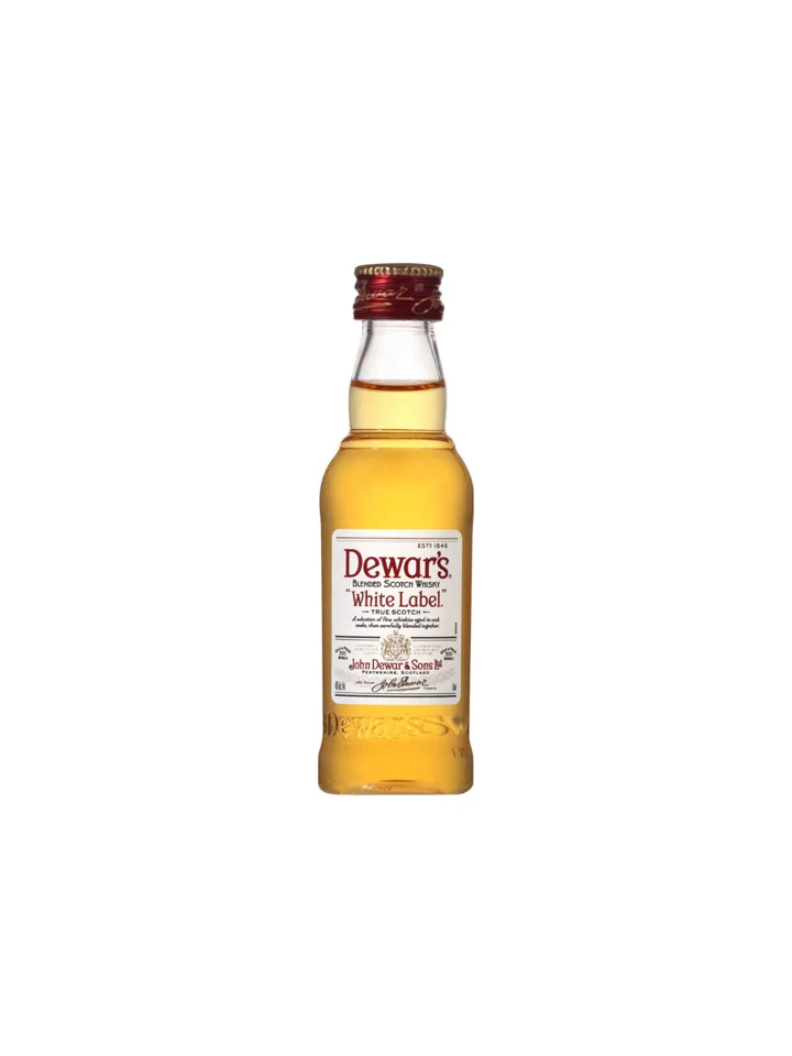 Dewar's White Label Blended Scotch Whisky Miniature 50mL