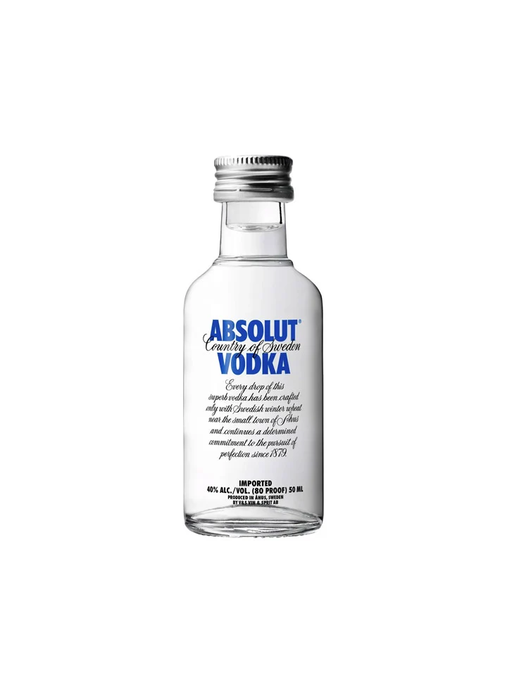 Absolut Swedish Vodka Glass Miniature 50mL