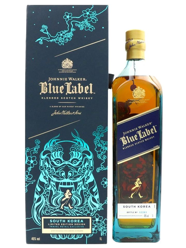 Johnnie Walker Blue Label Rare Discoveries South Korea Limited Edition Blended Scotch Whisky 1L