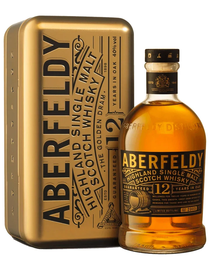 Aberfeldy 12 Year Old Golden Dram Limited Edition Single Malt Scotch Whisky 1L