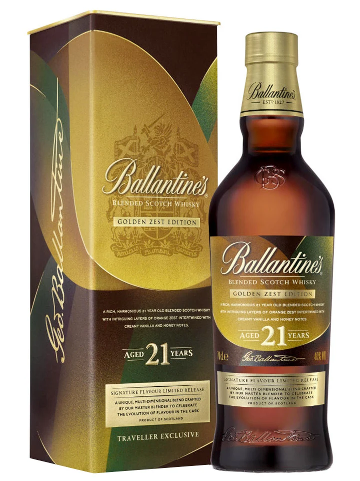 Ballantine's 21 Year Old Golden Zest Limited Edition Blended Scotch Whisky 700mL