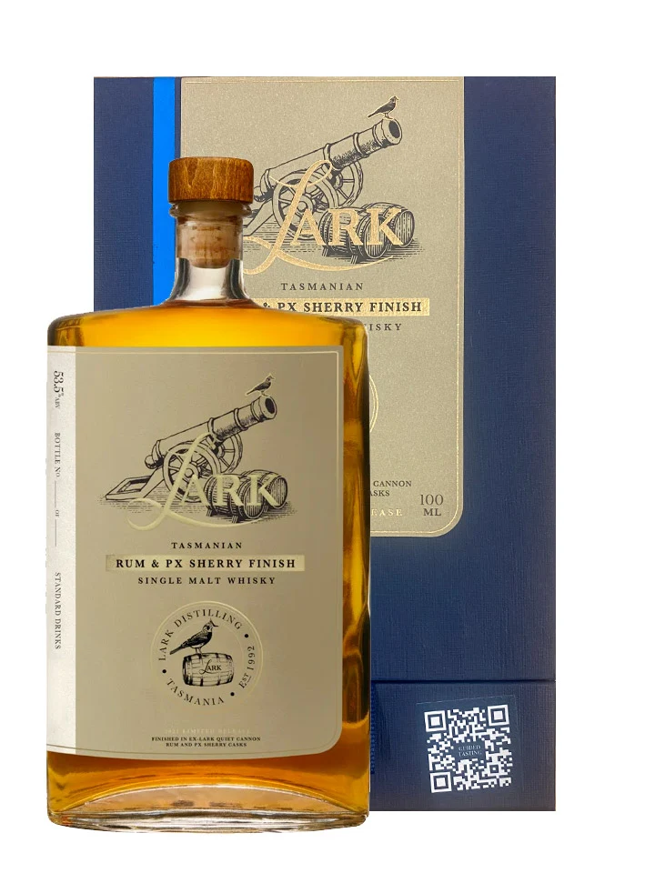 Lark Rum & PX Sherry Finish Limited Release Single Malt Australian Whisky Miniature 100mL