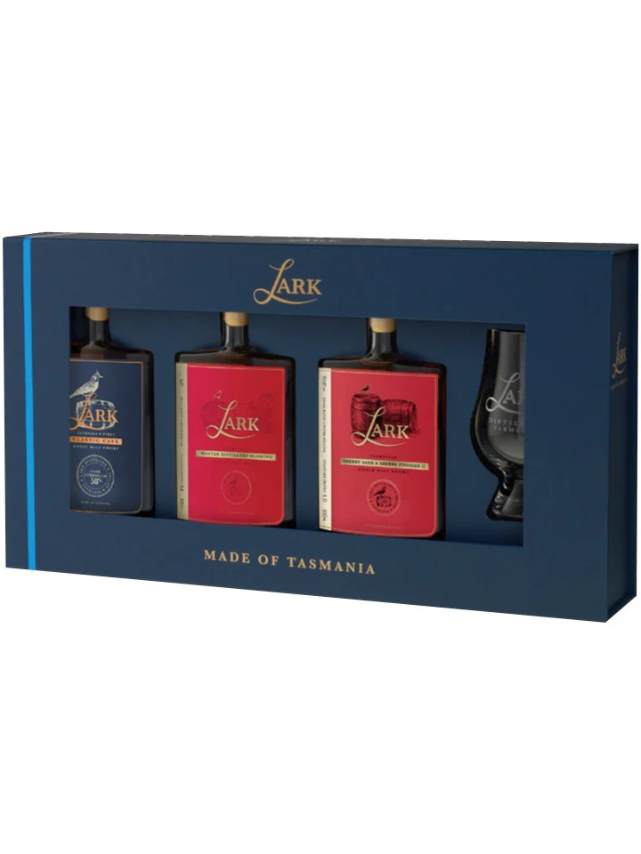 Lark Big Hitters Gift Pack + Glencairn Whisky Glass 3 x 100mL