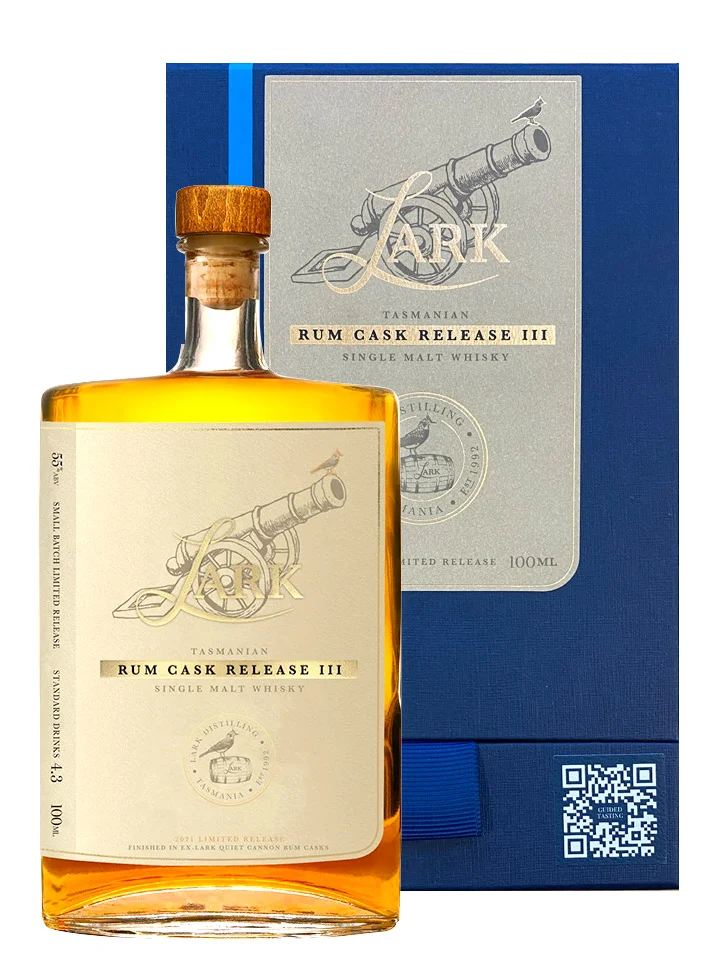 Lark Rum Cask III Limited Release Single Malt Australian Whisky Miniature 100mL