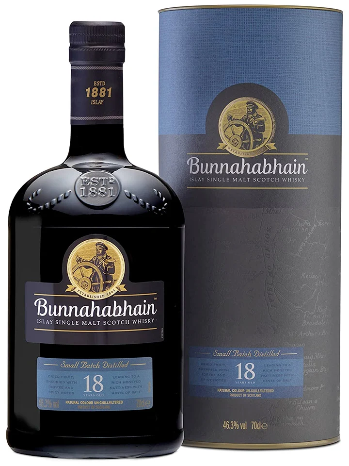 Bunnahabhain 18 Year Old Islay Single Malt Scotch Whisky 700mL