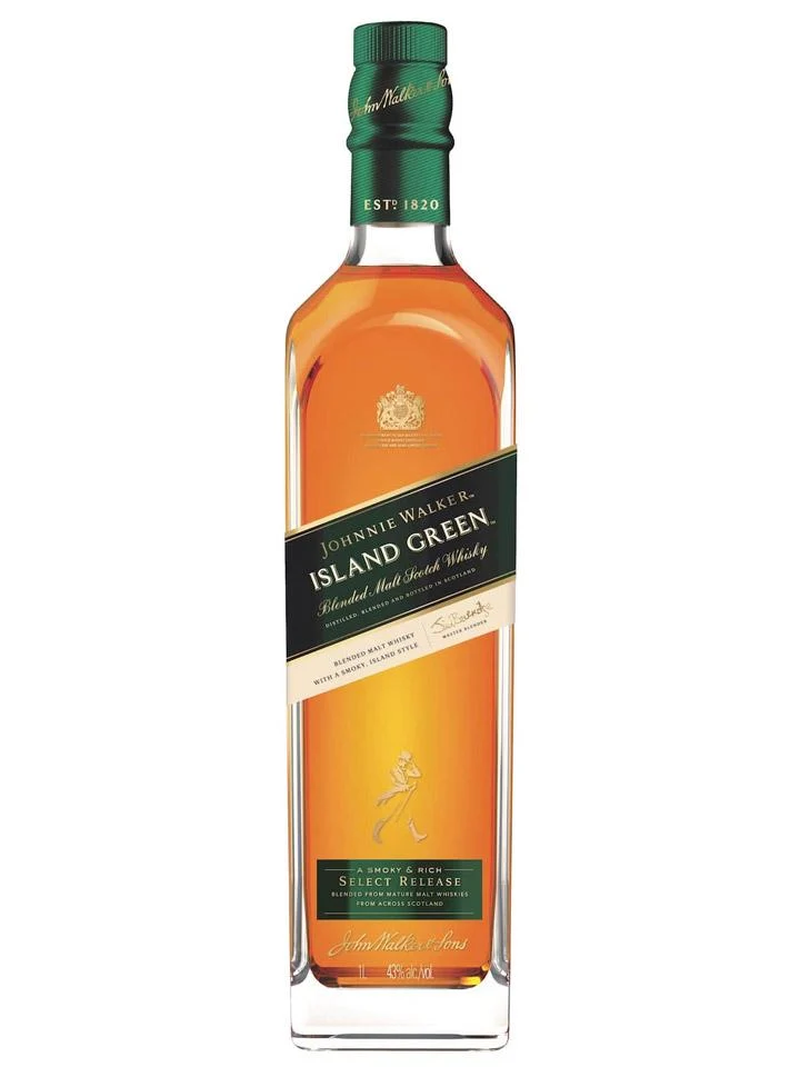 Johnnie Walker Island Green Damaged Gift Box Blended Malt Scotch Whisky 1L