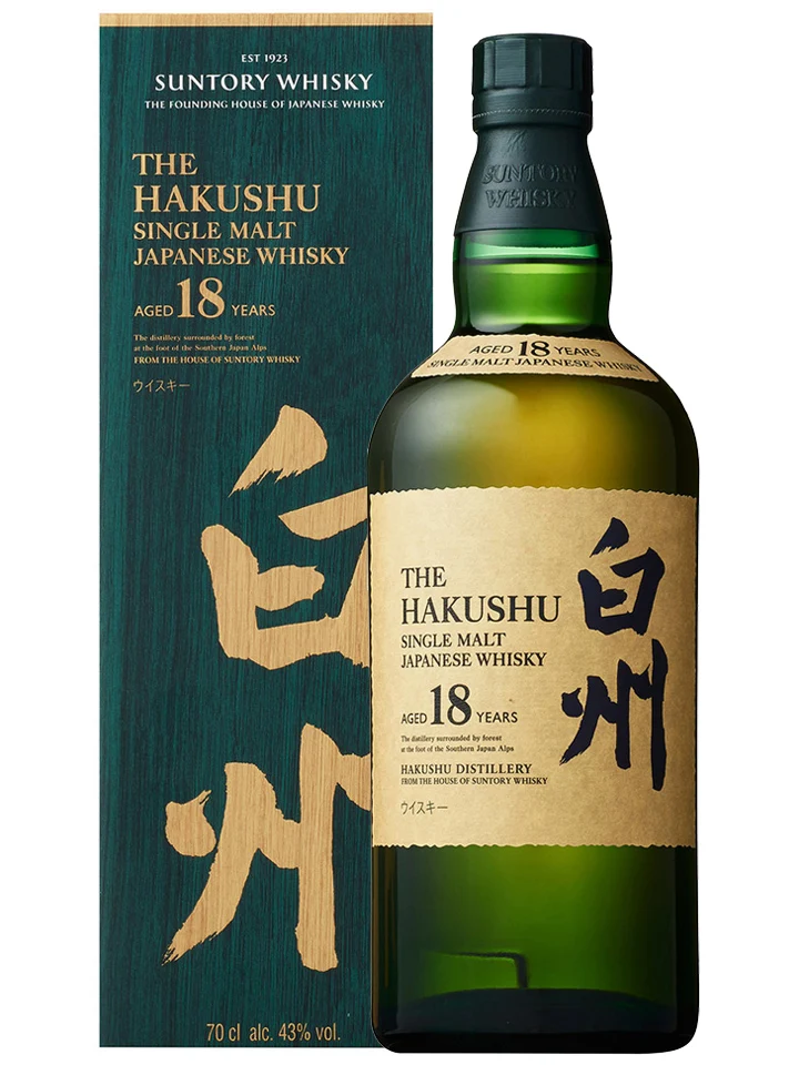 Hakushu 18 Year Old Single Malt Japanese Whisky 700mL