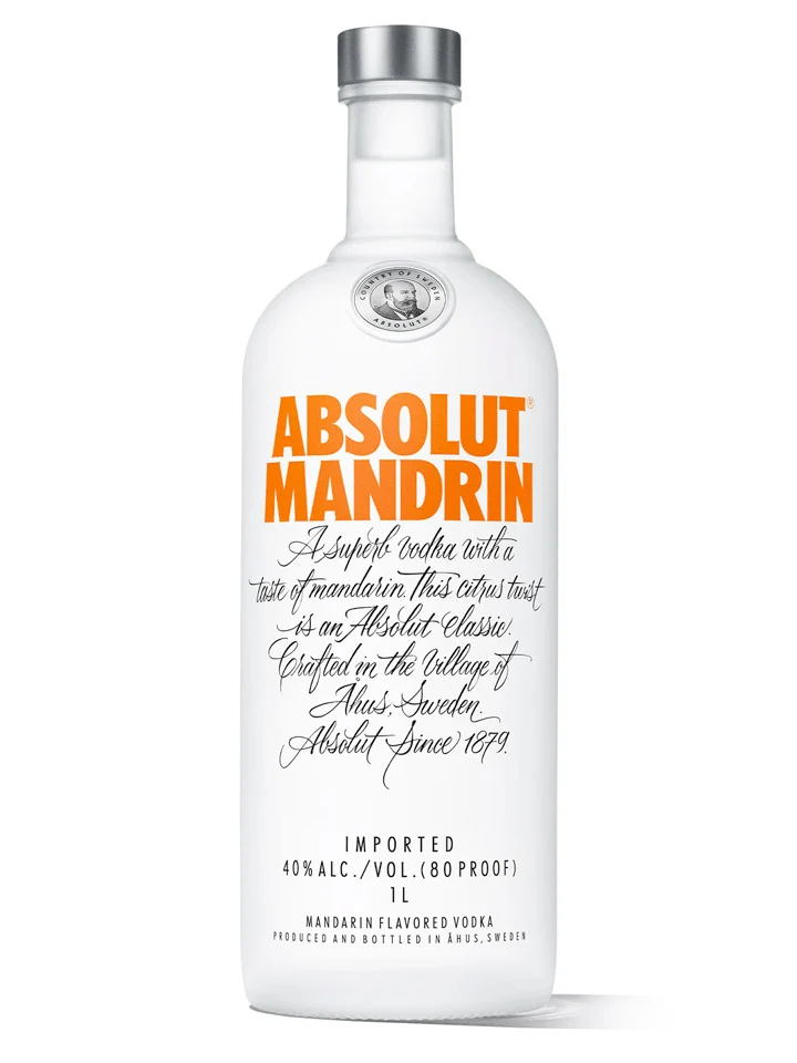 Absolut Mandrin Mandarin Flavoured Swedish Vodka 1L