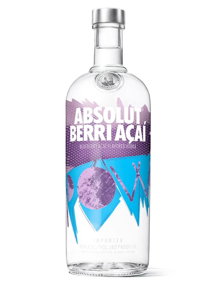 Absolut Berry Acai Flavoured Swedish Vodka 1L