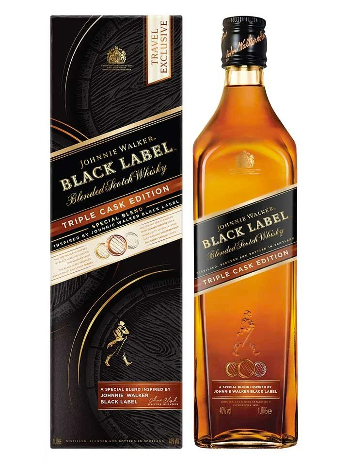 Johnnie Walker Black Label Triple Cask Edition Blended Scotch Whisky 1L