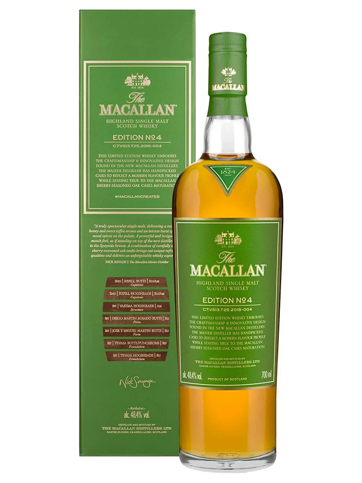 The Macallan Edition No. 4 Single Malt Scotch Whisky 700mL