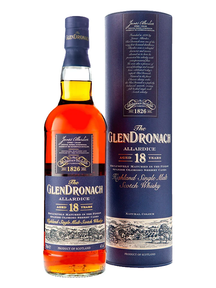 GlenDronach 18 Year Old Allardice (Old Packaging) Single Malt Scotch Whisky 700mL