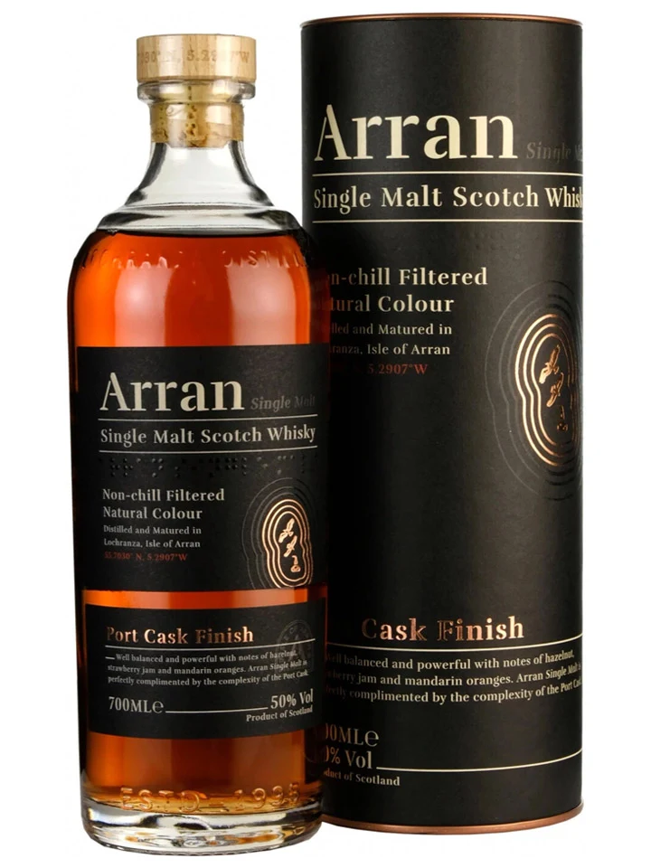 Arran Port Cask Finish Single Malt Scotch Whisky 700mL