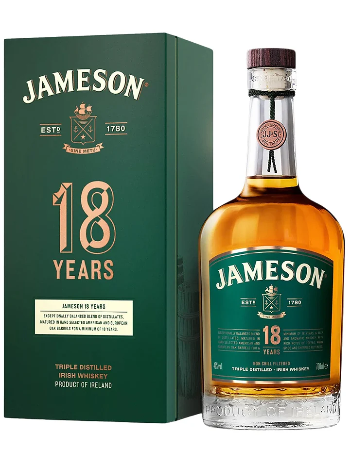 Jameson 18 Year Old Irish Blended Whiskey 700mL