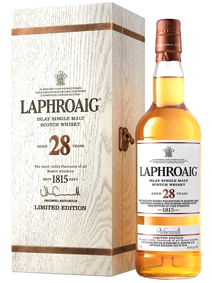 Laphroaig 28 Year Old Cask Strength Limited Edition Single Malt Scotch Whisky 700mL