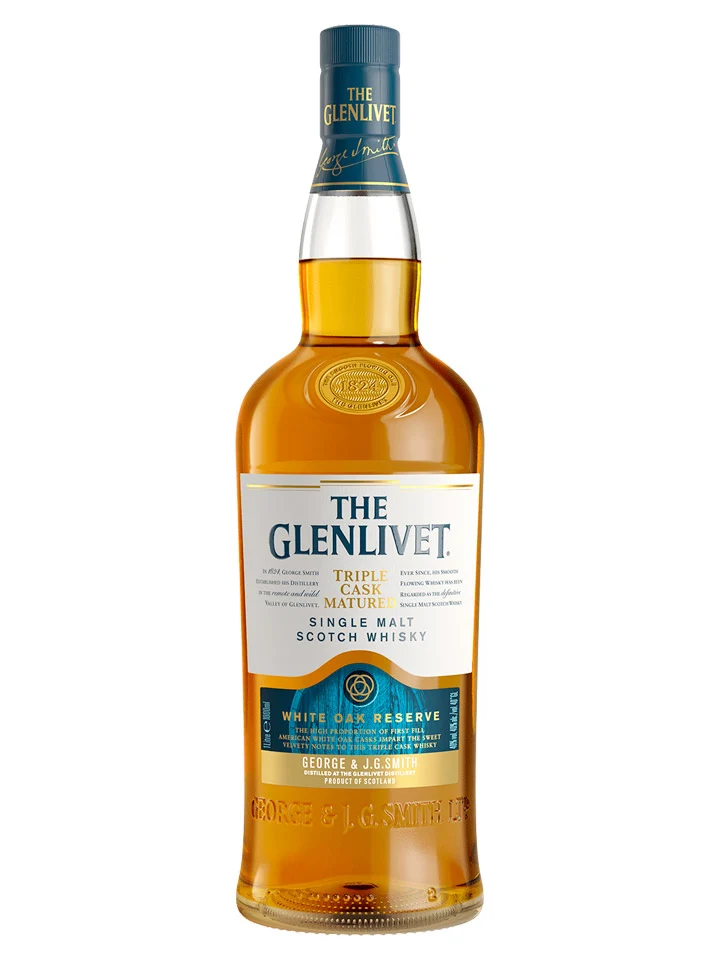 Glenlivet White Oak Reserve Triple Cask Matured Single Malt Scotch Whisky 1L