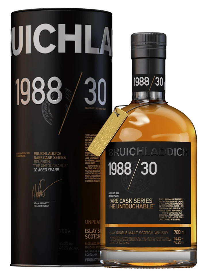 Bruichladdich 1988 The Untouchable 30 Year Old Islay Single Malt Scotch Whisky 700mL