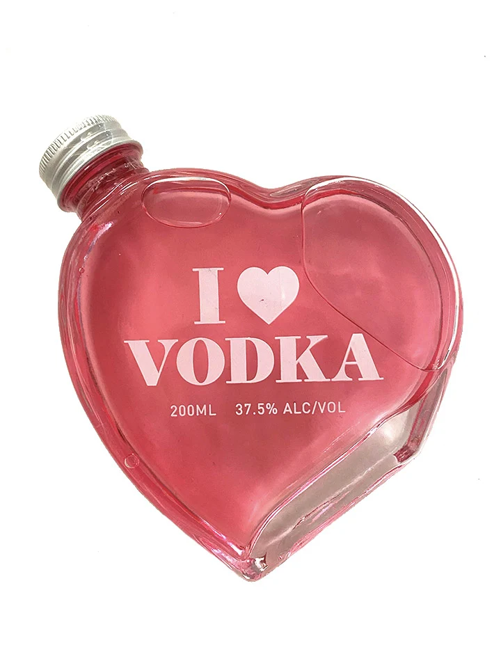 I Love Vodka Heart Shaped Bottle 200mL
