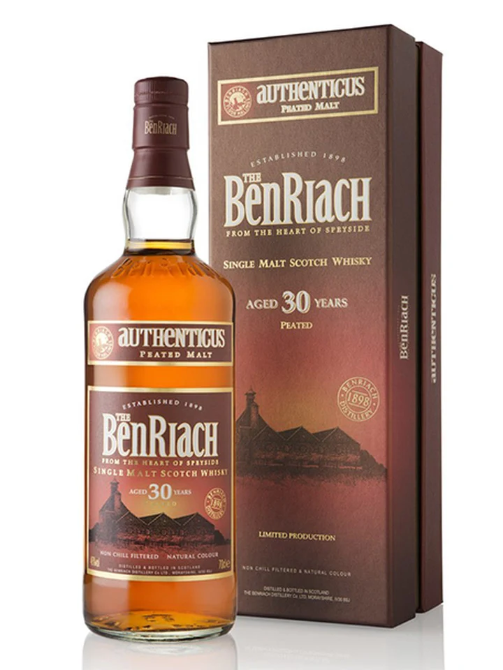 BenRiach 30 Year Old Authenticus Speyside Single Malt Scotch Whisky 700mL
