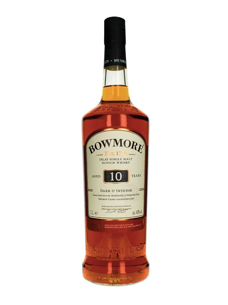 Bowmore Dark & Intense 10 Year Old Single Malt Scotch Whisky 1L