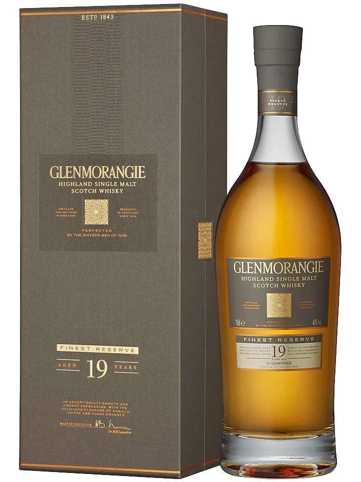 Glenmorangie 19 Year Old Finest Reserve Single Malt Scotch Whisky 700mL
