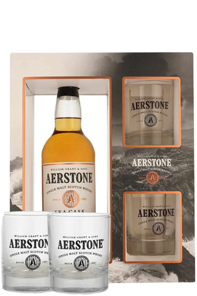 Aerstone Sea Cask 10 Anos + 2 copos