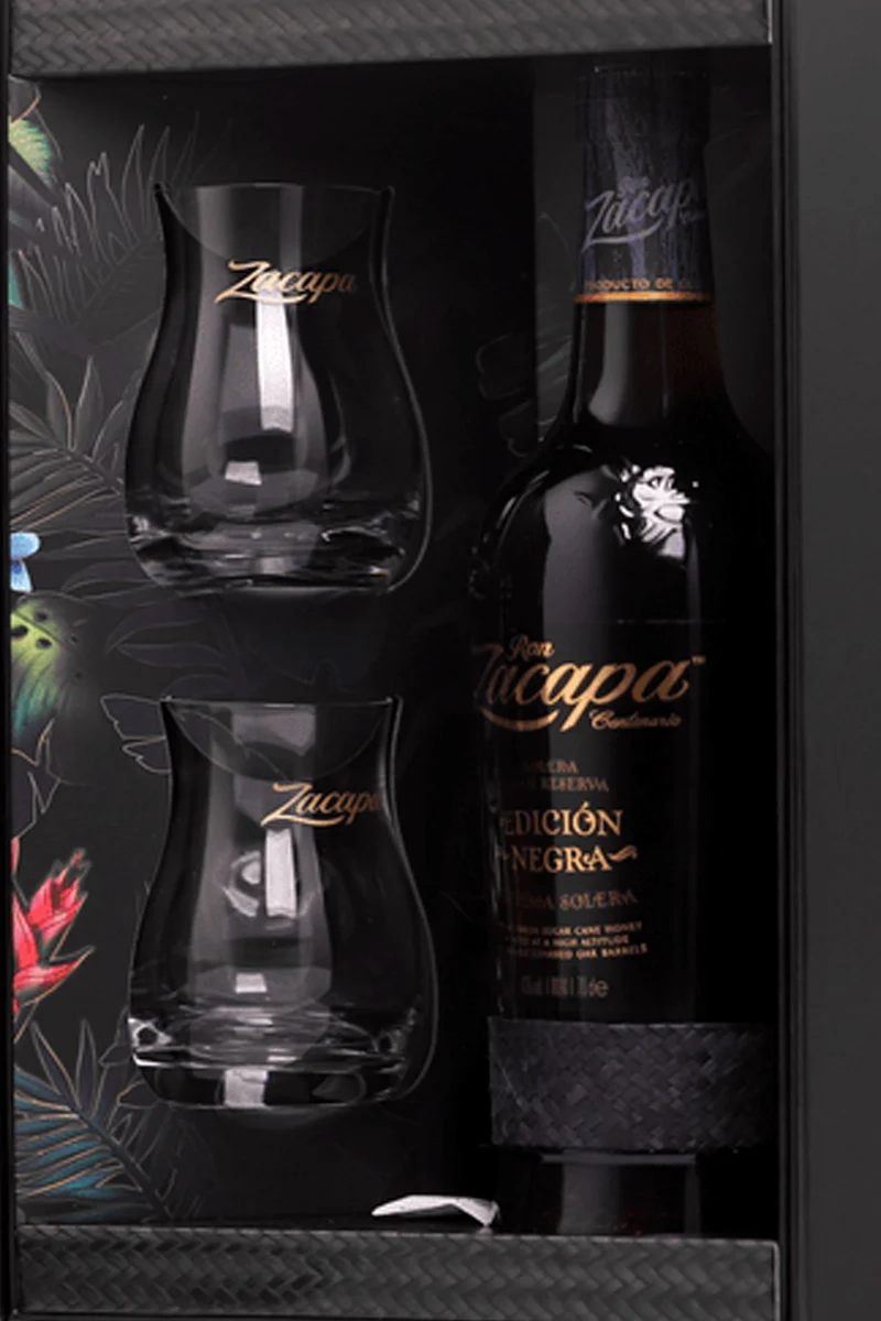 Zacapa Edicion Negra + 2 copos