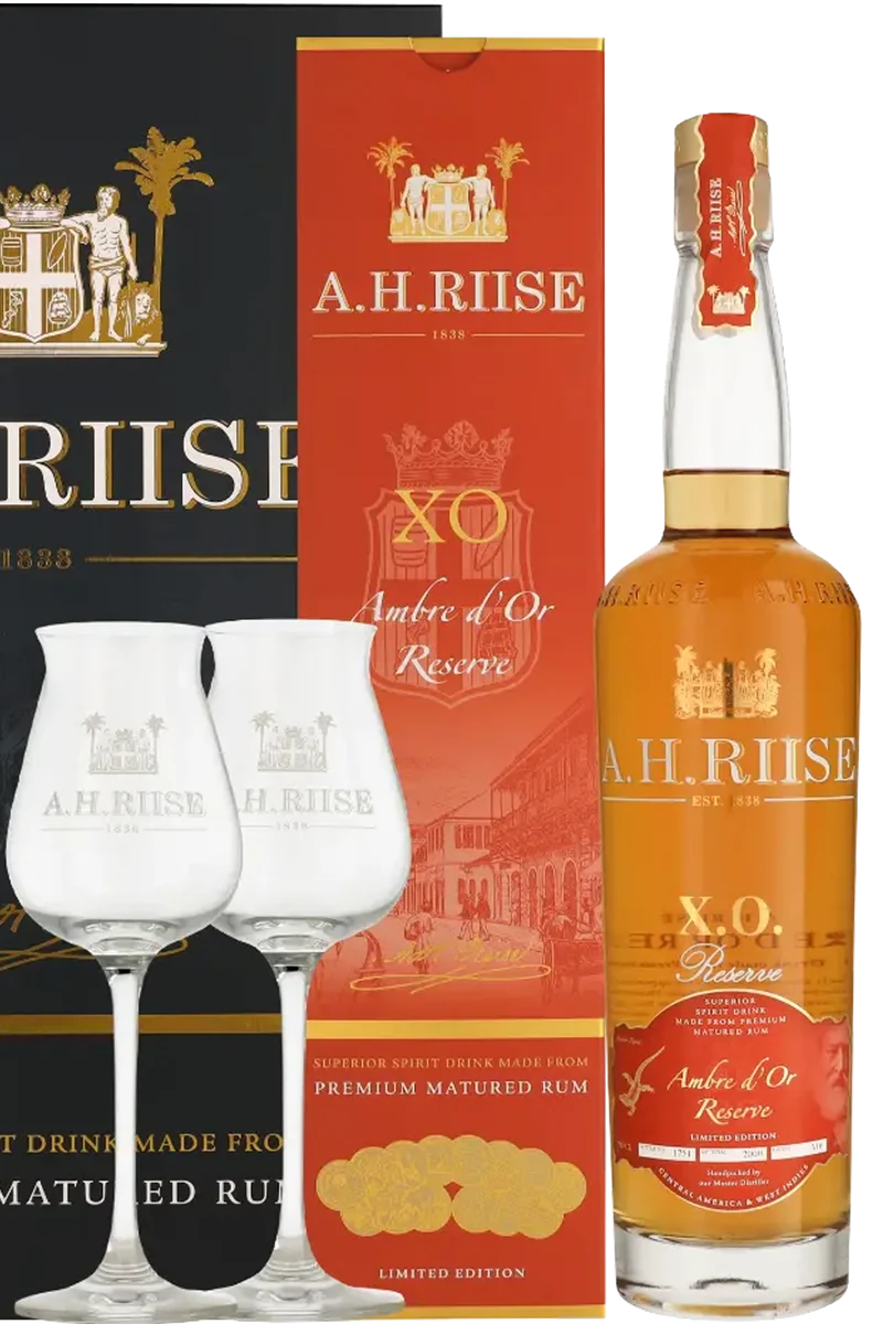 A.H. Riise Ambre D'Or Reserve + 2 Copos