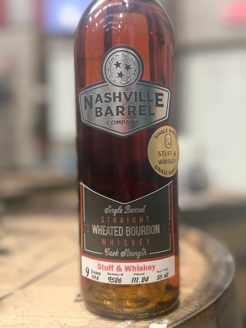 Nashville Barrel Co 9yr Single Barrel Wheated Bourbon - #9526 - 111.24 Proof - Stuff & Whiskey