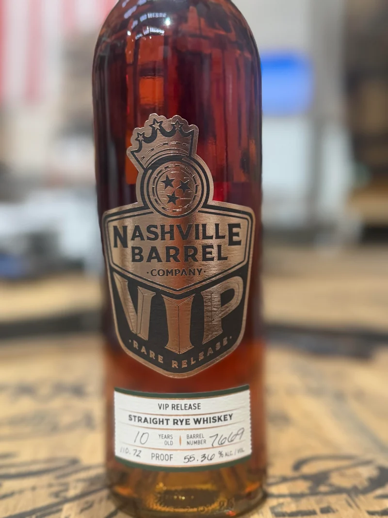 Nashville Barrel Co 10yr Straight Rye Whiskey - VIP Release - #7669 - 110.72 Proof
