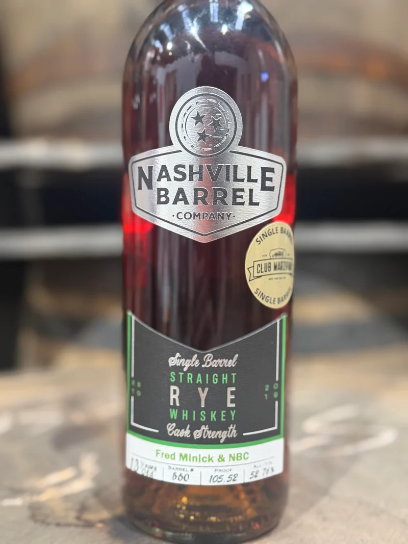 Nashville Barrel Co 13yr Single Barrel Rye - #560 - Fred Minnick + NBC - 105.52 Proof - Club Marzipan