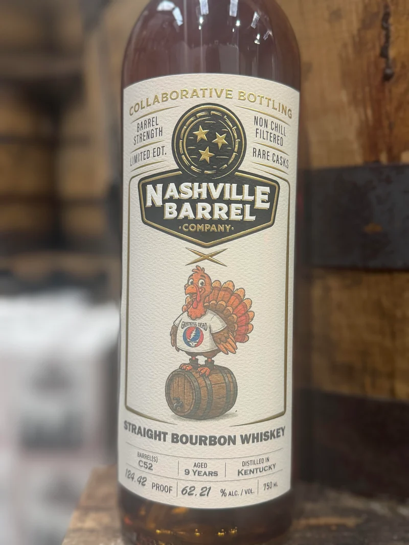 Nashville Barrel Co 9yr Single Barrel Kentucky Bourbon - C52 - 124.42 Proof - "Turkey"