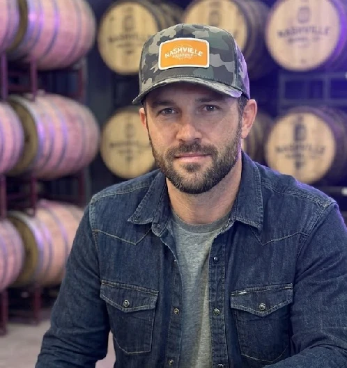 Nashville Barrel Co Camouflage hat with Orange Patch