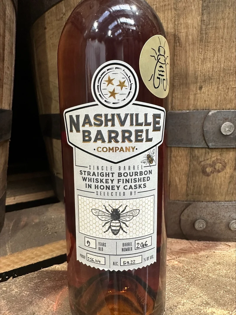 Nashville Barrel Co 9yr Kentucky Single Barrel Bourbon - Honey Cask Finished - #2G6 - 116.44 proof