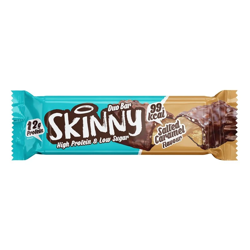 Salted Caramel Skinny Smak Skinny Högprotein Lågsocker Duo Bar - 60g