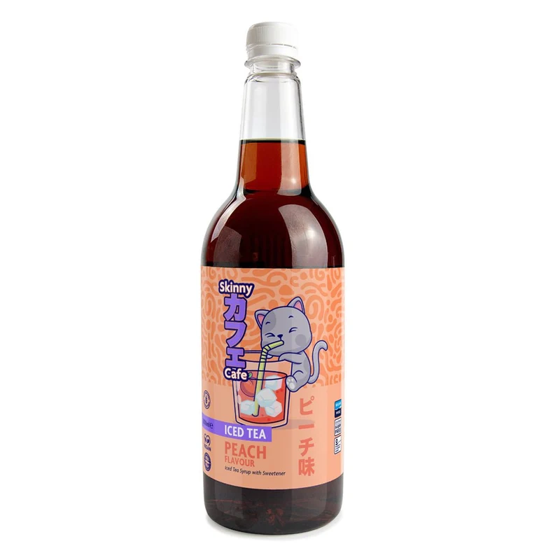Skinny Caffe persiksmak iste-sirap utan socker - 1 liter